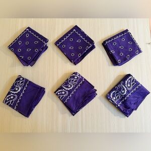 Purple Bandanas - Lot of 6